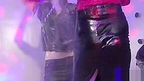 Raunchy babes get rammed in the club