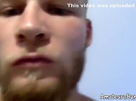 Real Amateur Jock Films His Solo Masturbation In Bathroom
