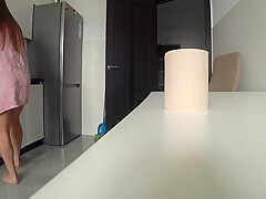Real Cheating  Wife And Husbands Friend Fuck In The Kitchen  Home Alone 11 Min