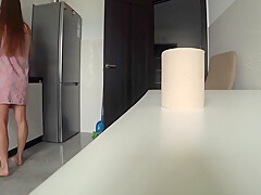 Real Cheating  Wife And Husbands Friend Fuck In The Kitchen  Home Alone 11 Min