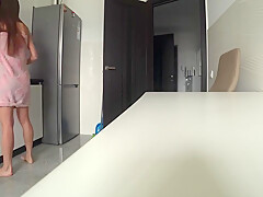 Real Cheating  Wife And Husbands Friend Fuck In The Kitchen  Home Alone 11 Min