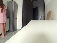Real Cheating  Wife And Husbands Friend Fuck In The Kitchen  Home Alone 11 Min
