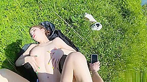 Real Outdoor Sex on the River Bank after Swimming - POV by MihaNika69
