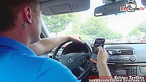 Real Public Blowjob Date with german skinny blonde Street Slut
