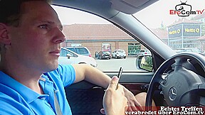 Real Public Blowjob Date with german skinny blonde Street Slut