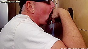 Real gaydaddy sucks black gloryhole dick in private video