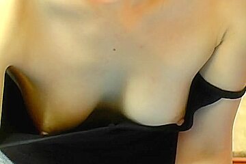 Real japanese down blouse nipple shots