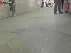 Real upskirt video featuring two young girlfriends