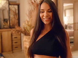 Record Of The Beautiful Hot Skinny Brunette Eating Cum After Dinner In The Hotel Room - Sophia Kevin