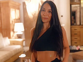 Record Of The Beautiful Hot Skinny Brunette Eating Cum After Dinner In The Hotel Room - Sophia Kevin