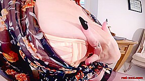 Red XXX stuffs her panties into her pussy