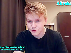 Redhead Boy Wanks Hard On Webcam - Pretty Boy
