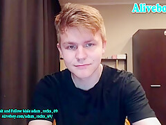 Redhead Boy Wanks Hard On Webcam - Pretty Boy