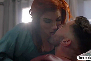 Redhead Slut Ts Barebacked By New Friend