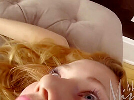 Redhead Step mother After Oral Sex Substitutes Pussy For Vaginal