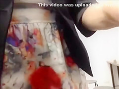 Restaurant camgirl shows all