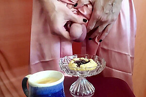 Rikki Ocean Cums On Breakfast And Eats Every Bite