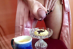 Rikki Ocean Cums On Breakfast And Eats Every Bite