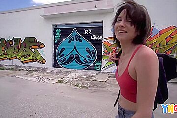 Riley Jean is making her first porn scene for money and enjoying every second of it