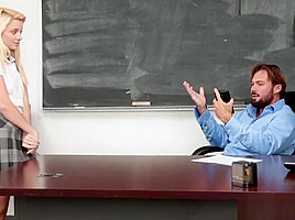Riley Star offered to please her professors mature cock!