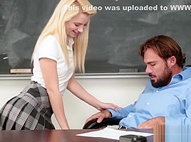 Riley Star offered to please her professors mature cock!