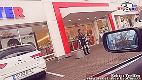 Risky Public Sex Date with german gothic milf in car