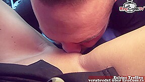 Risky Public Sex Date with german gothic milf in car