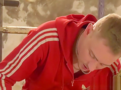 Roped twinks gets his balls and dick wax tormented