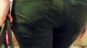 Russian ass in black jeans