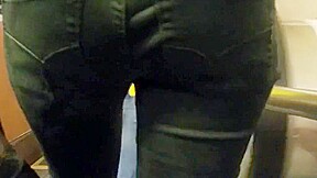 Russian ass in black jeans