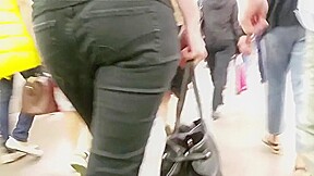 Russian ass in black jeans