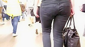 Russian ass in black jeans
