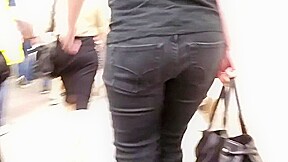 Russian ass in black jeans