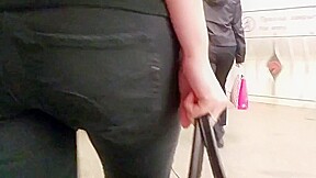Russian ass in black jeans