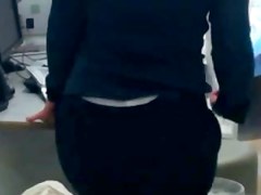 SDRUWS2 - MILF SHOWING WHITE THONG AT WORK