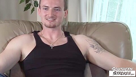 SOUTHERNSTROKES Horny Man Dustin Masturbates Solo