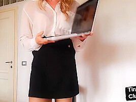 SPH British femdom babe talks dirty about small cock guys
