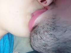 Saliva French Tongue Kissing With My Cute Gf - Close Up Wild Hd 4k