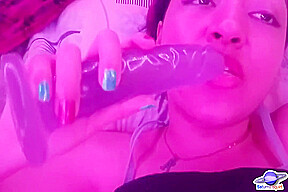 Saturn Squirt, Cyan And Pink With Hairy Pussy Masturbation, With Pussy Cream
