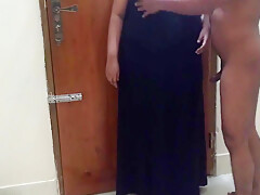 Saudi Muslim Burqa And Hijab Sexy Maid With Big Tits And Big Ass Sweeps The House