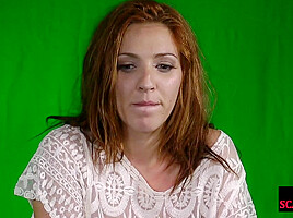 Scandalous redhead bitch dominated in orgy by big dick