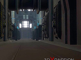 Sci-fi sex  Hot sexy blonde gets fucked in the lab  Fuck machine