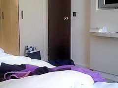 Secretly filming a milf in a hotel room