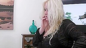 Service man bangs hot looking blonde fatty