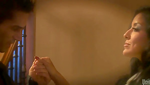 Sexual nymph Kiara Mia and her BF caress