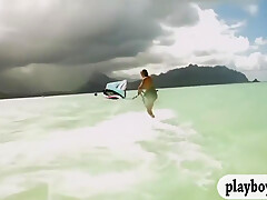Sexy Badass Babes Enjoyed Kite Surfing While All