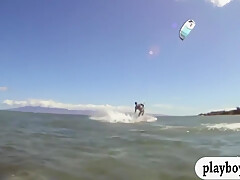 Sexy Badass Babes Enjoyed Kite Surfing While All