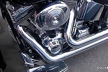 Sexy Biker teen 18+ Seduce To Fuck On Motorcycle Tour With Brynn Tyler