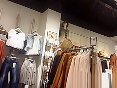 Sexy Blond Wearing A Pink Skirt Was Caught On Upskirt Cam