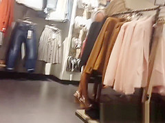 Sexy Blond Wearing A Pink Skirt Was Caught On Upskirt Cam